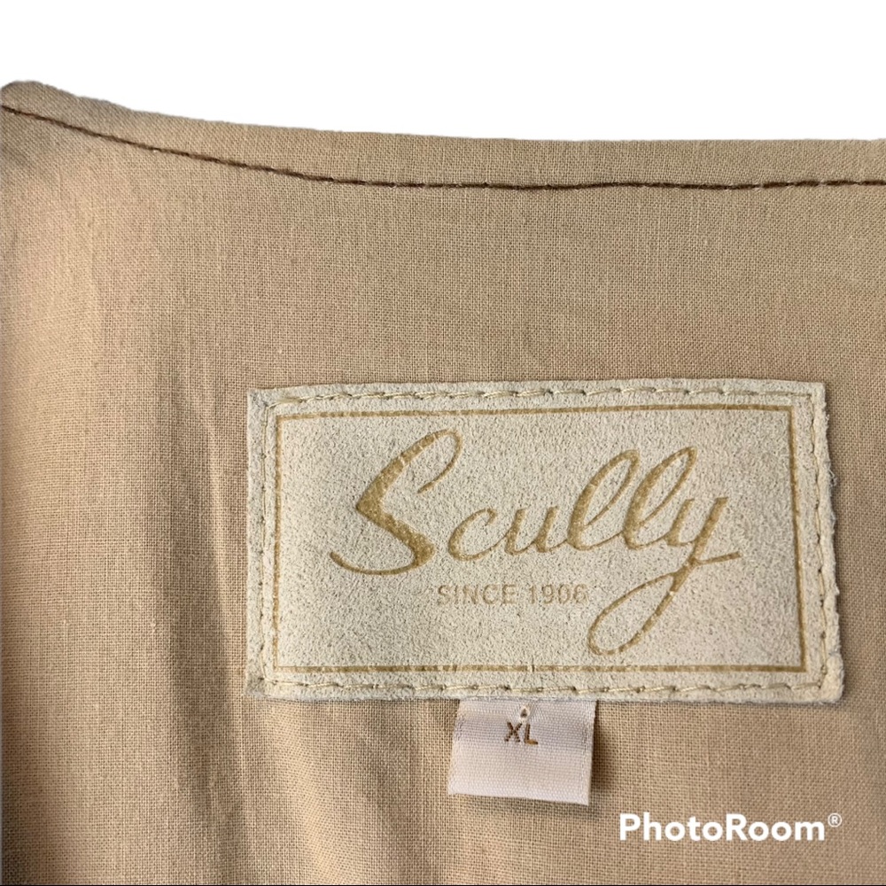 🎃SOLD🎃 SCULLY Vintage Leather Concho Vest Unisex Western Tassel Fringe XL - Picture 10 of 13